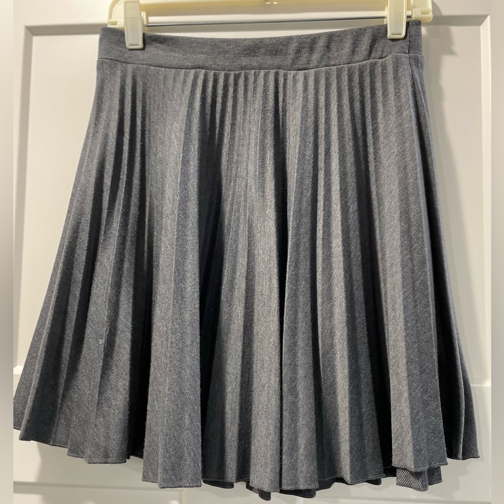 Gray accordion skirt